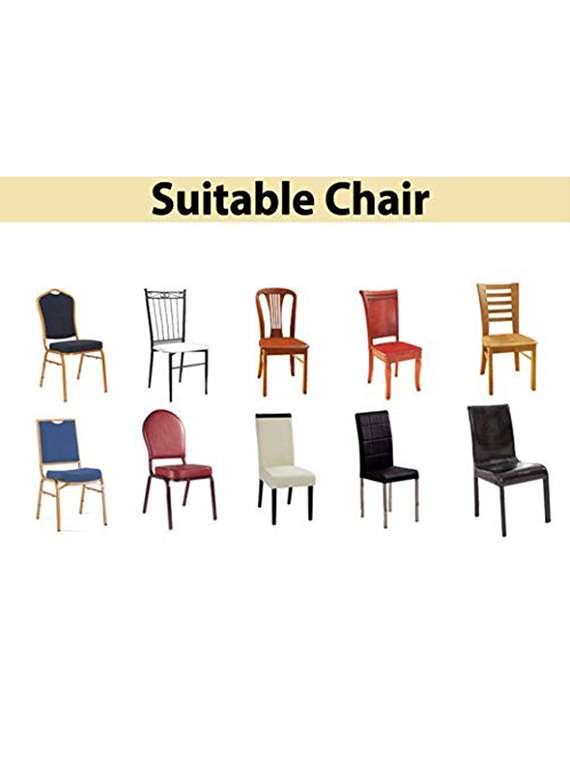 pack of 4 blue solid chair cover - 19839583 -  Standard Image - 4