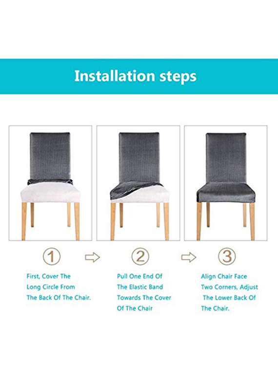 pack of 4 beige printed chair cover - 19839603 - Standard Image - 1