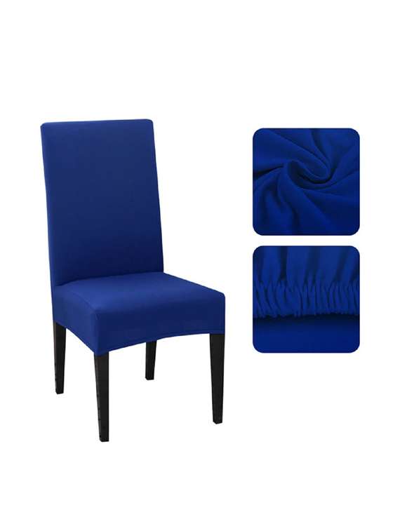 blue solid chair cover - 19839622 -  Standard Image - 1