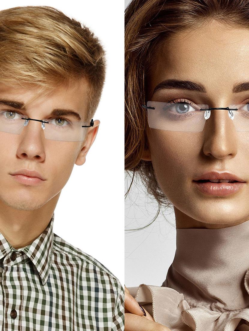 men transparent metal spectacle frame - 19839861 - Standard Image - 4