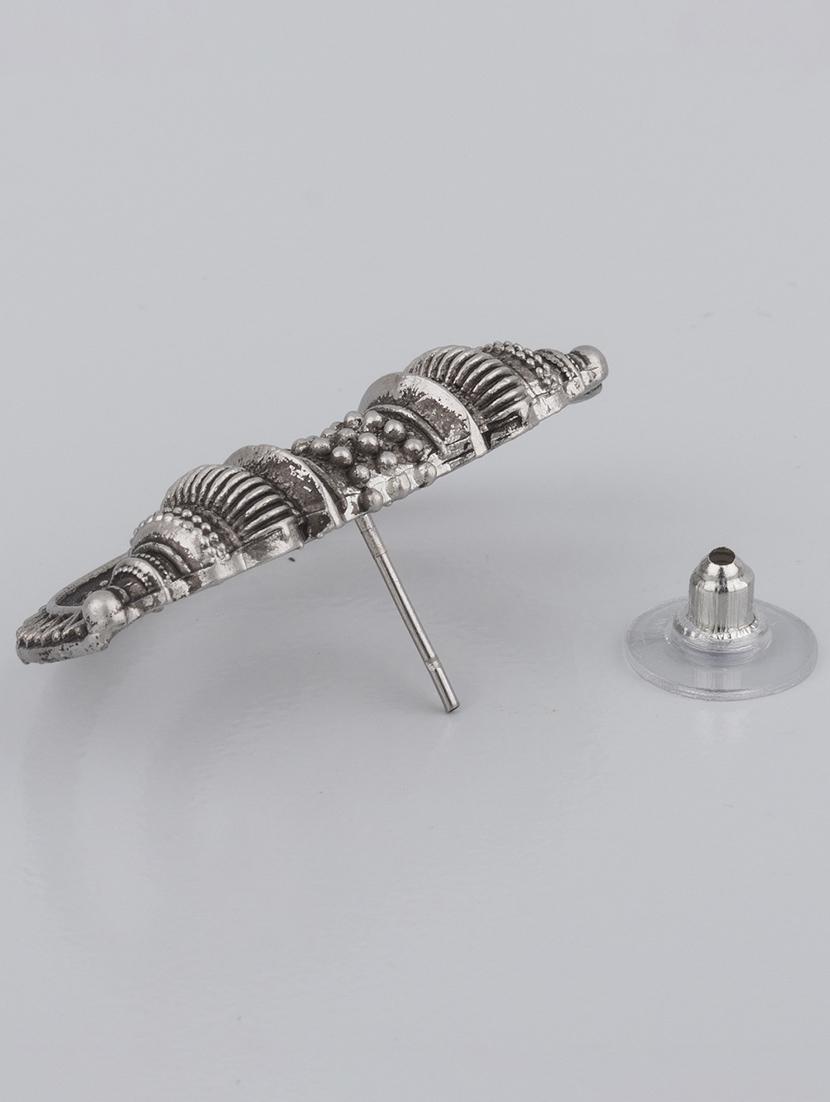 silver alloy studs earring - 19839896 - Standard Image - 4