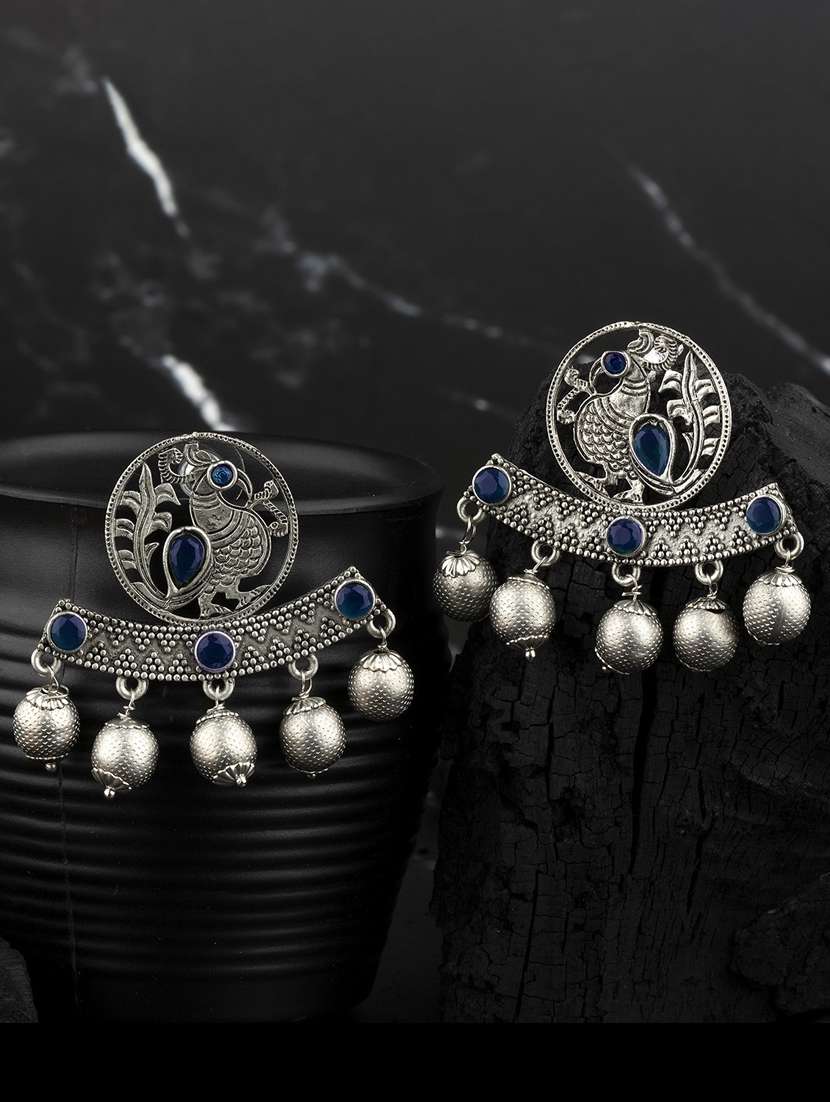 silver alloy studs earring - 19839897 - Zoom Image - 0