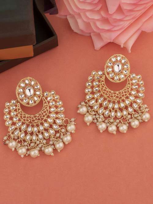 gold alloy chandballi earring - 19839909 -  Standard Image - 0