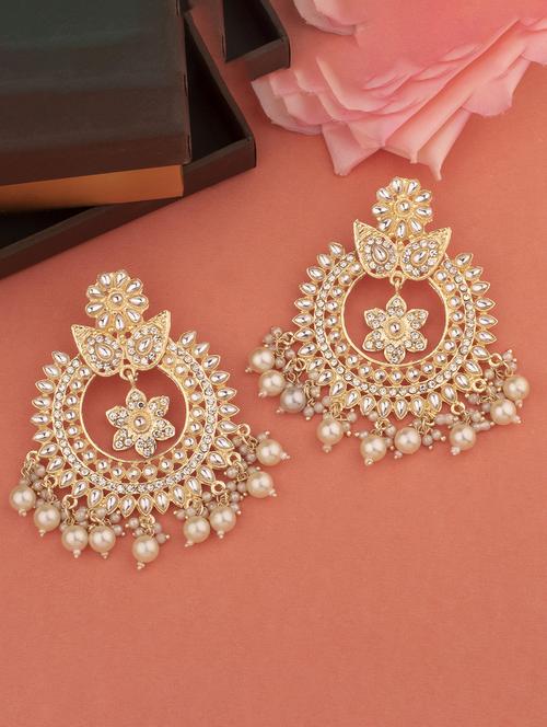 gold alloy chandballi earring - 19839912 -  Standard Image - 0