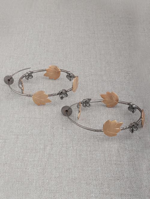 grey brass hoop earring - 19839931 -  Standard Image - 0