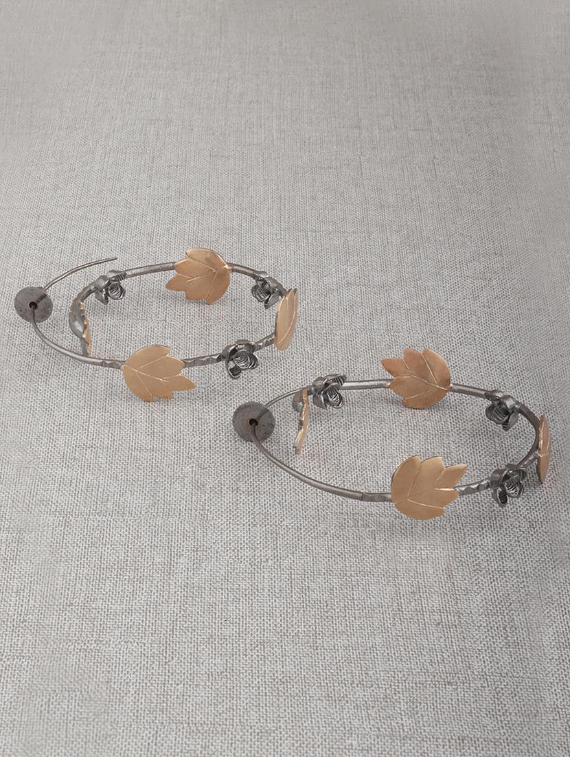 grey brass hoop earring - 19839931 -  Zoom Image - 0