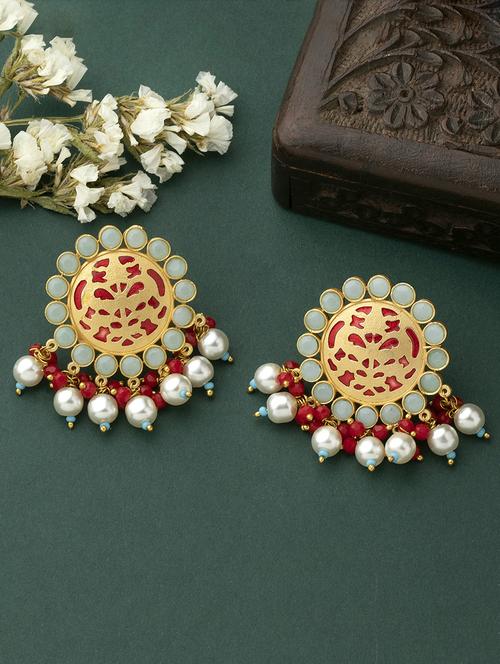 multi colored brass studs earring - 19839967 -  Standard Image - 0