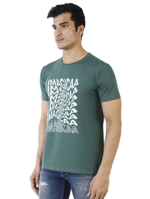 crew neck chest print t-shirt - 19839978 -  Standard Image - 1