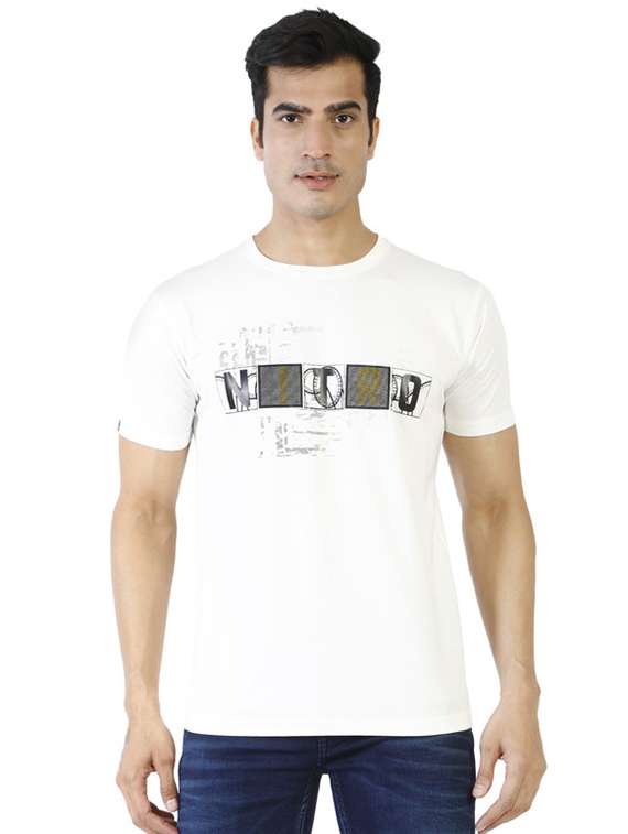 crew neck chest print t-shirt - 19839997 - Zoom Image - 0