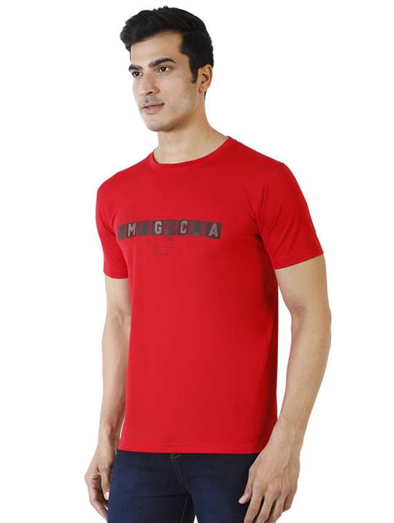 crew neck chest print t-shirt - 19839998 - Standard Image - 1