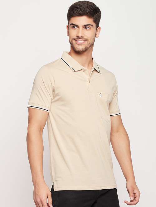 polo neck solid polo t-shirt - 19840012 -  Standard Image - 0