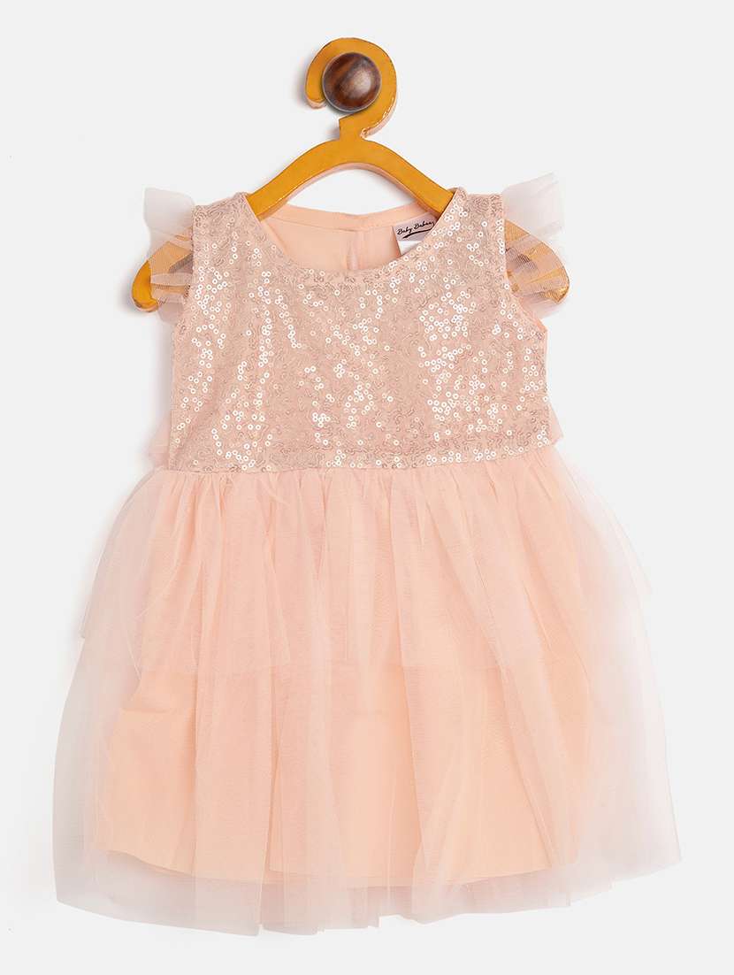 girls round neck sleeveless frock