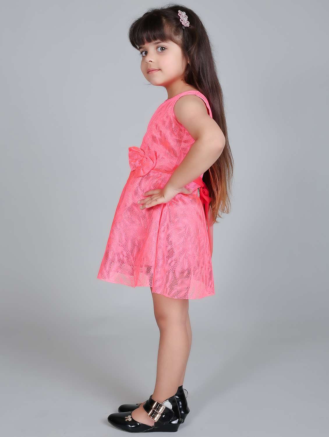 girls round neck sleeveless frock - 19840655 -  Standard Image - 1