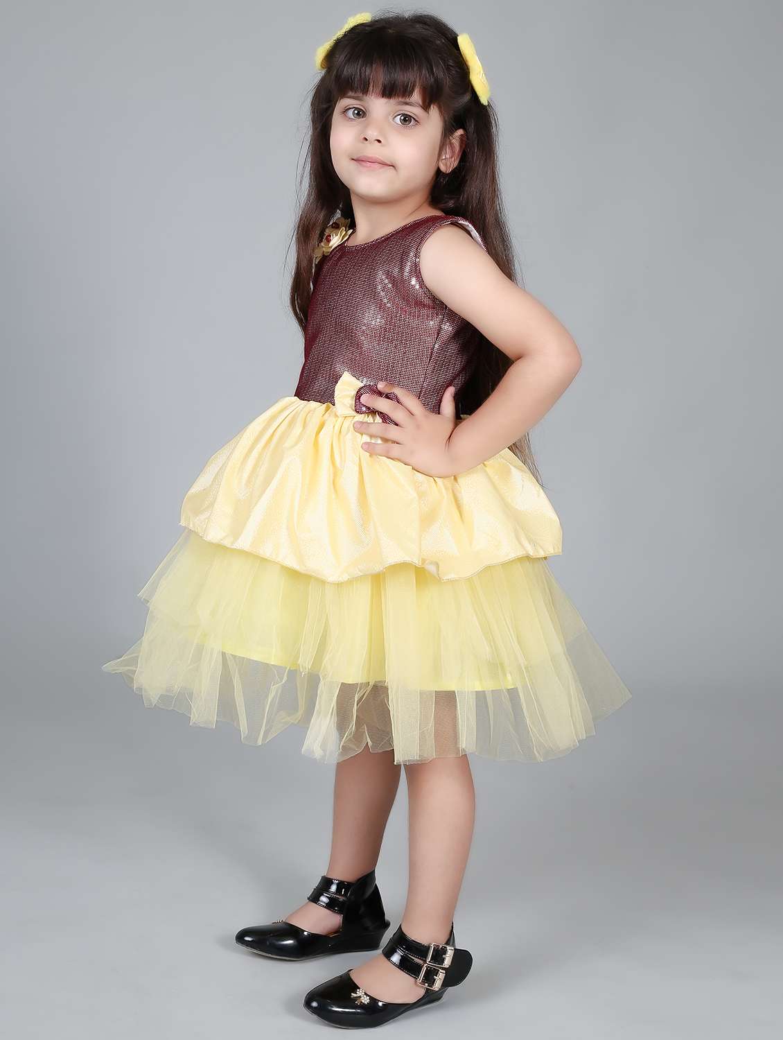girls round neck sleeveless frock - 19840657 -  Standard Image - 1