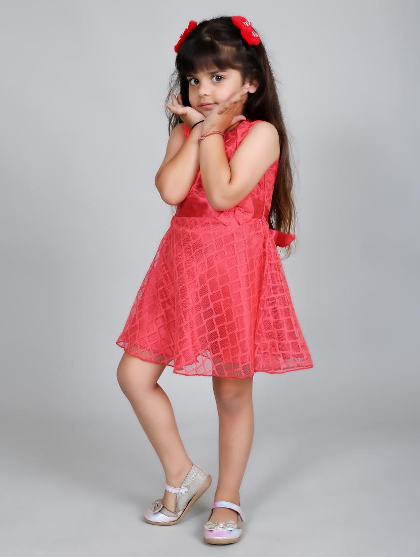 girls sweetheart neck sleeveless frock - 19840663 - Standard Image - 1