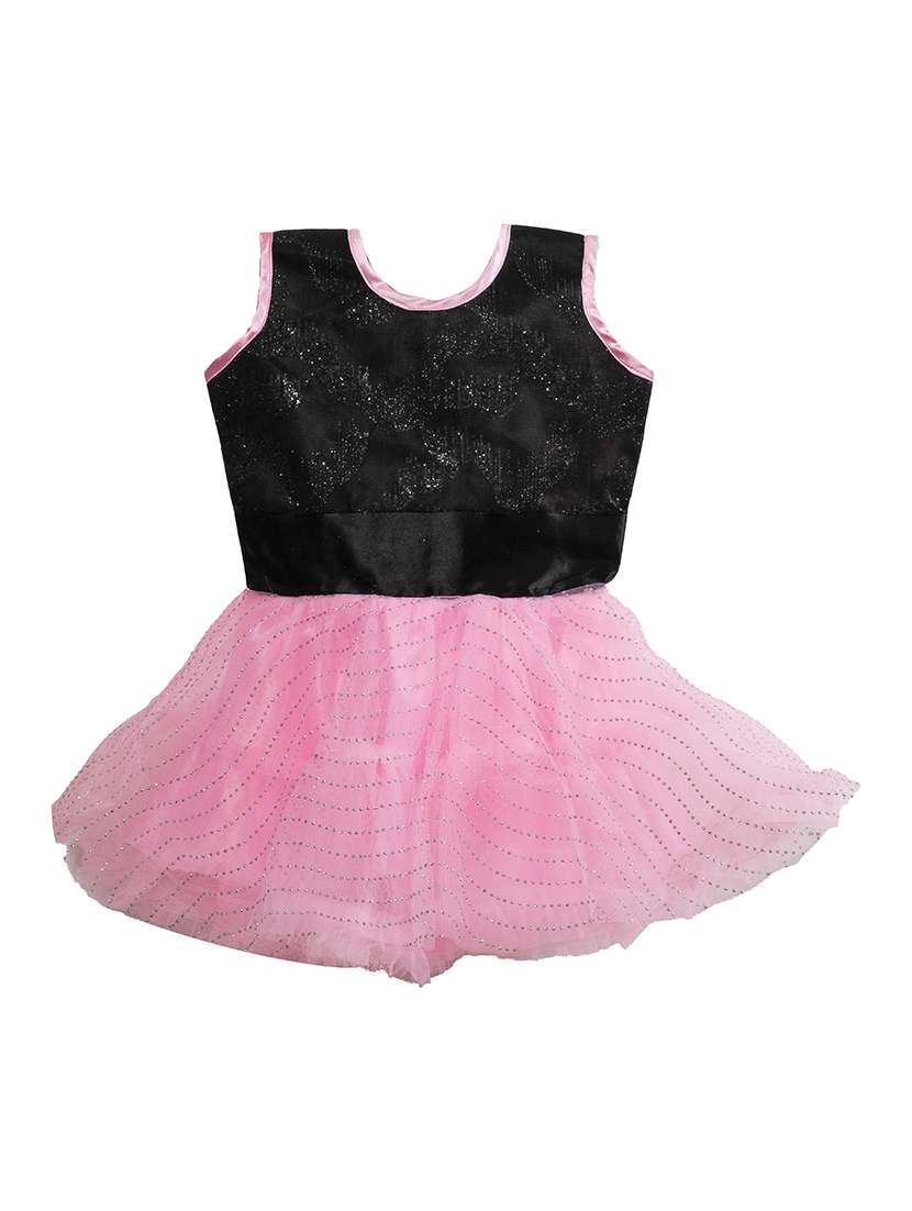 girls round neck sleeveless frock