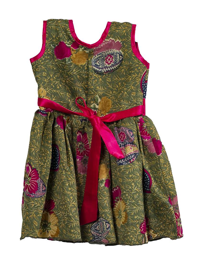 girls square neck sleeveless frock - 19840679 -  Standard Image - 1