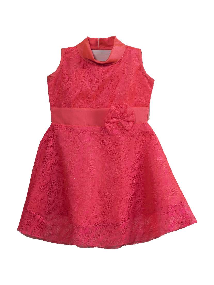 girls high neck sleeveless frock