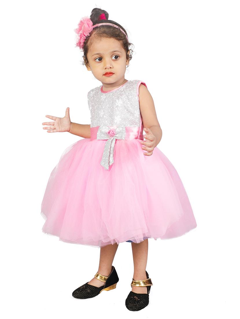 girls round neck sleeveless frock - 19840704 -  Standard Image - 1