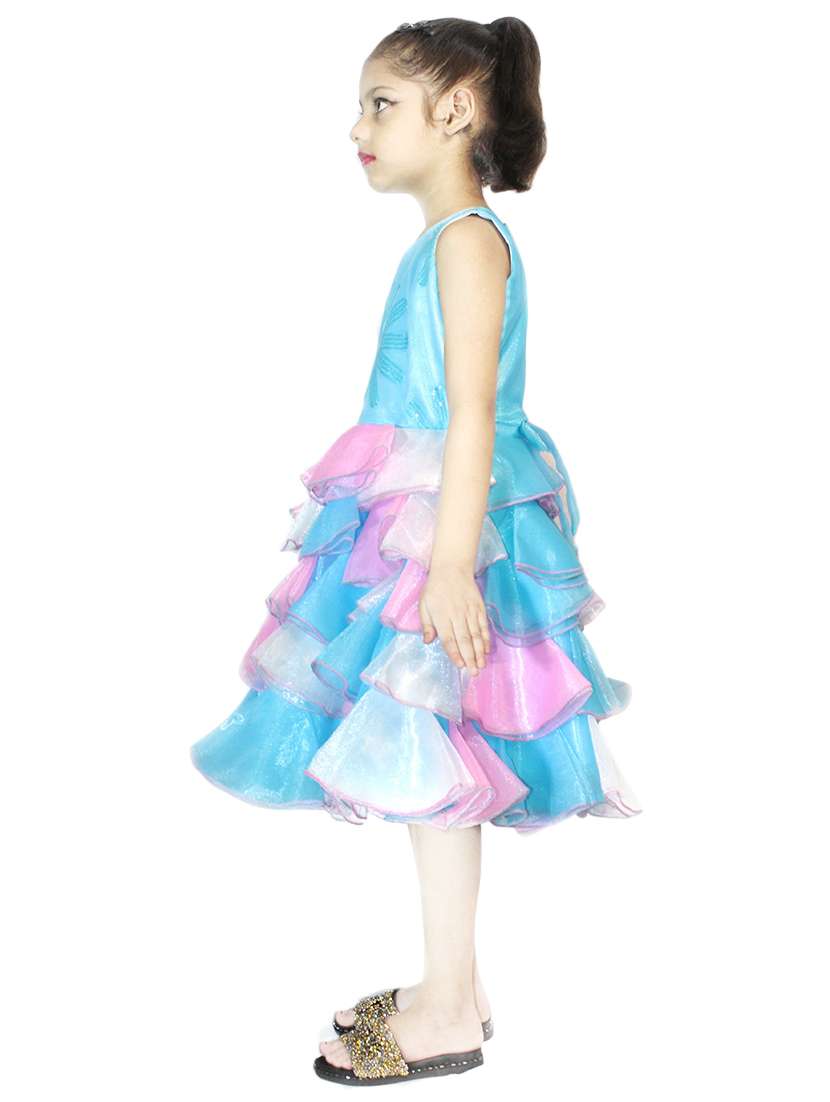 girls round neck sleeveless frock - 19840716 -  Standard Image - 1