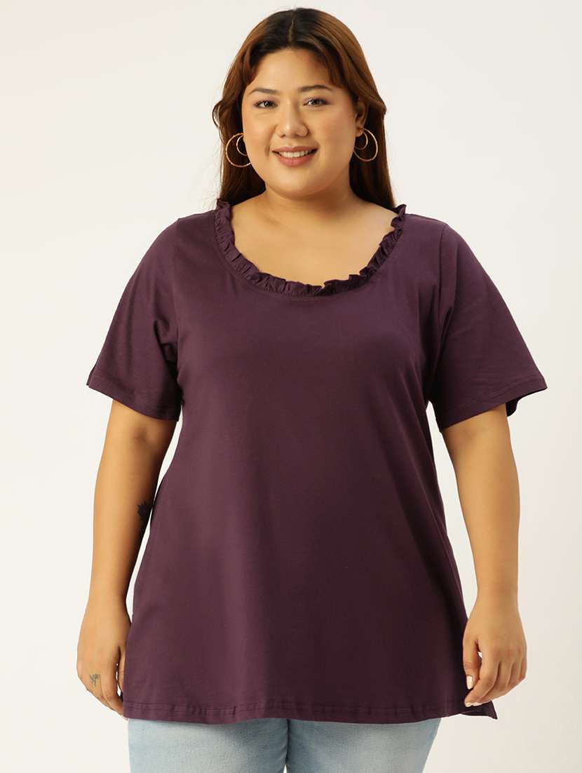 women's plain round neck t-shirt