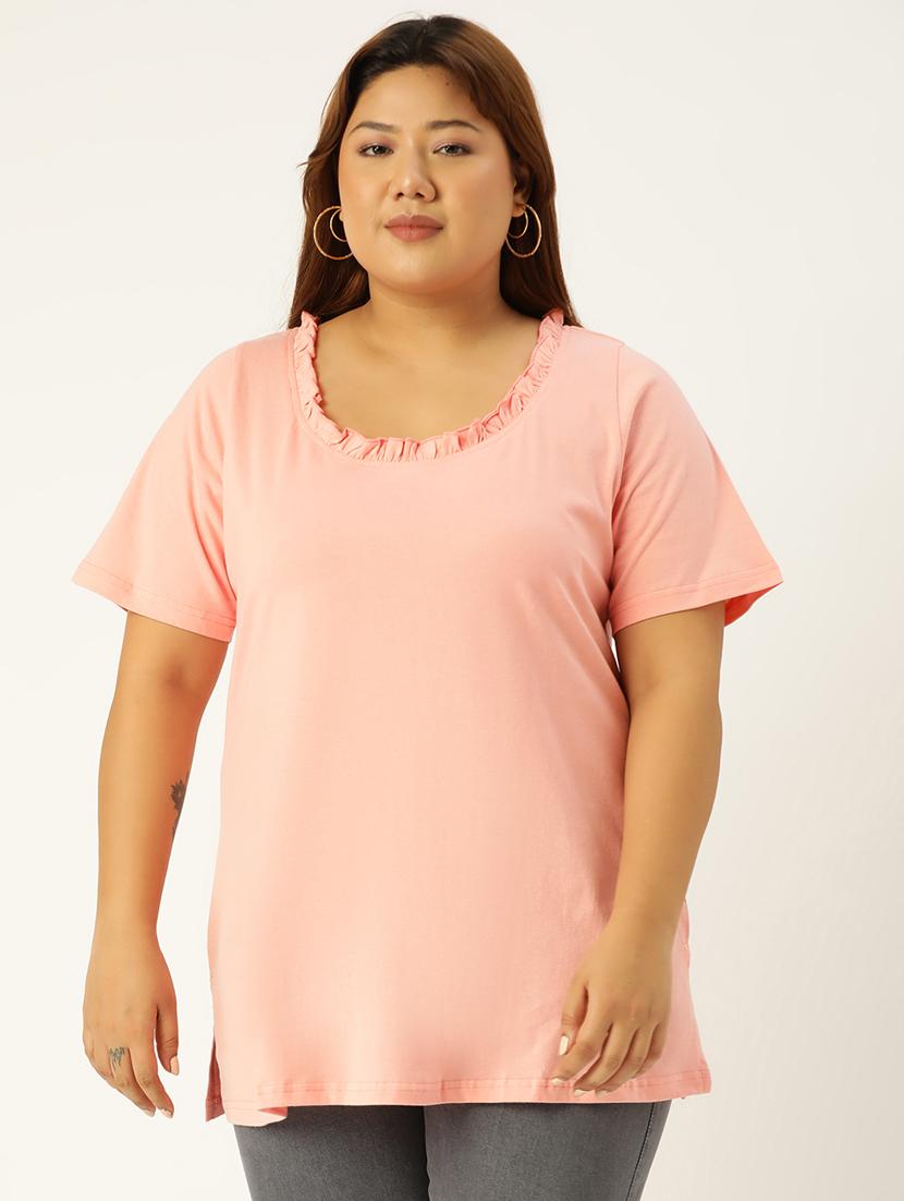women's plain round neck t-shirt - 19847109 - Zoom Image - 0