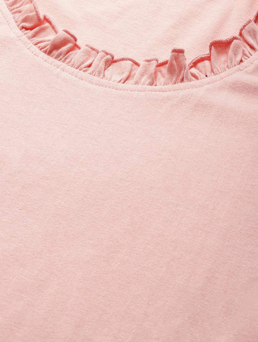 women's plain round neck t-shirt - 19847109 - Standard Image - 4