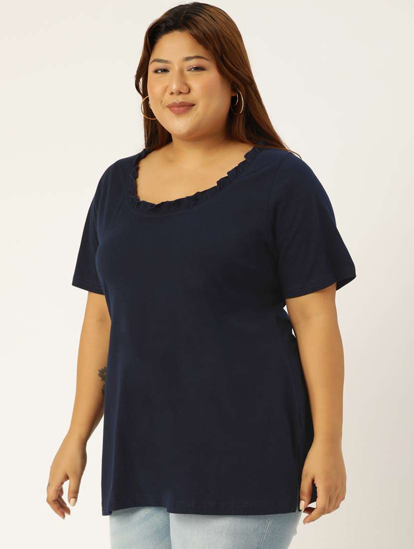 women's plain round neck t-shirt - 19847114 -  Standard Image - 1