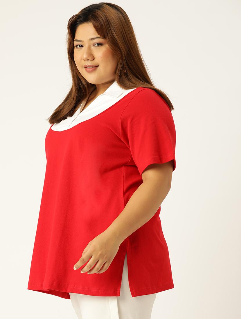 women's a line collared top - 19847123 - Standard Image - 1