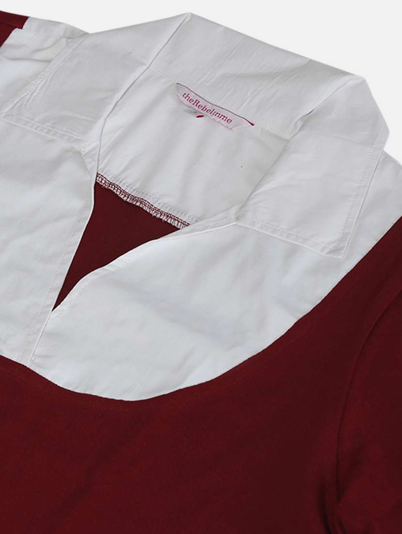 women's straight collared top - 19847124 - Standard Image - 4