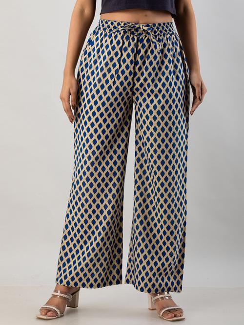 mid rise printed wide leg trouser - 19847160 -  Standard Image - 0