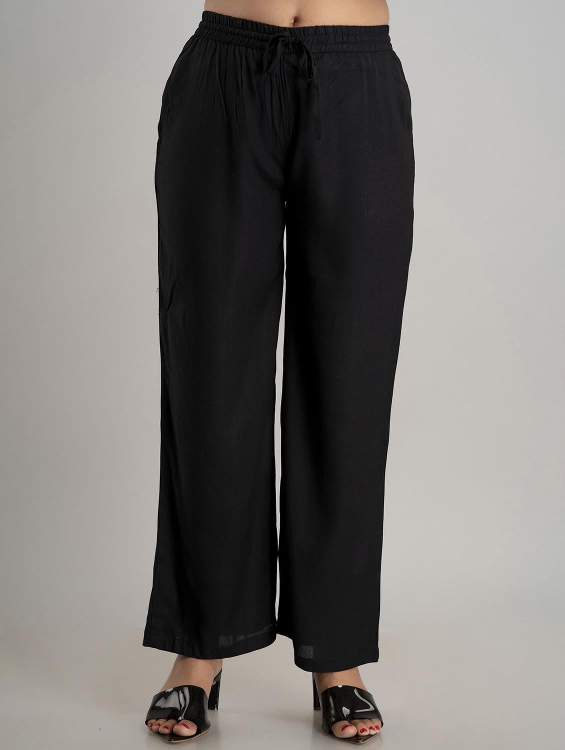 solid wide leg trouser - 19847176 - Zoom Image - 0
