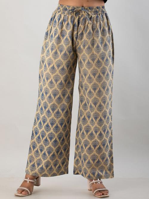 printed wide leg trouser - 19847185 - Standard Image - 0