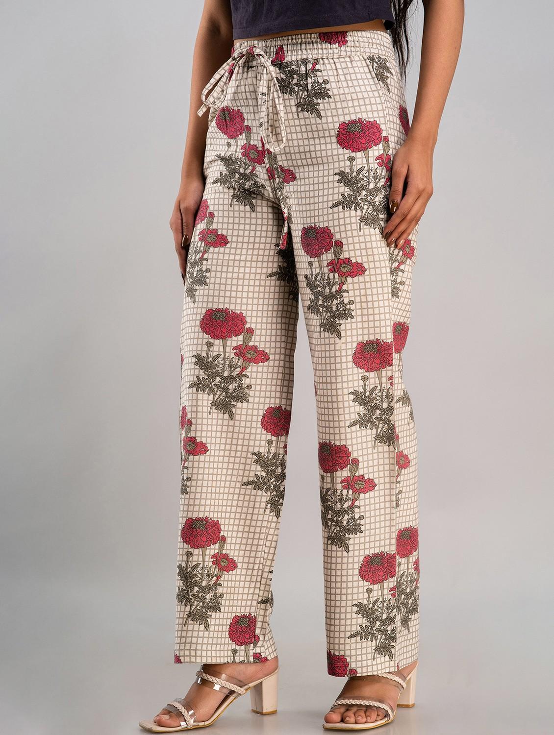 floral printed wide leg trouser - 19847197 -  Standard Image - 1
