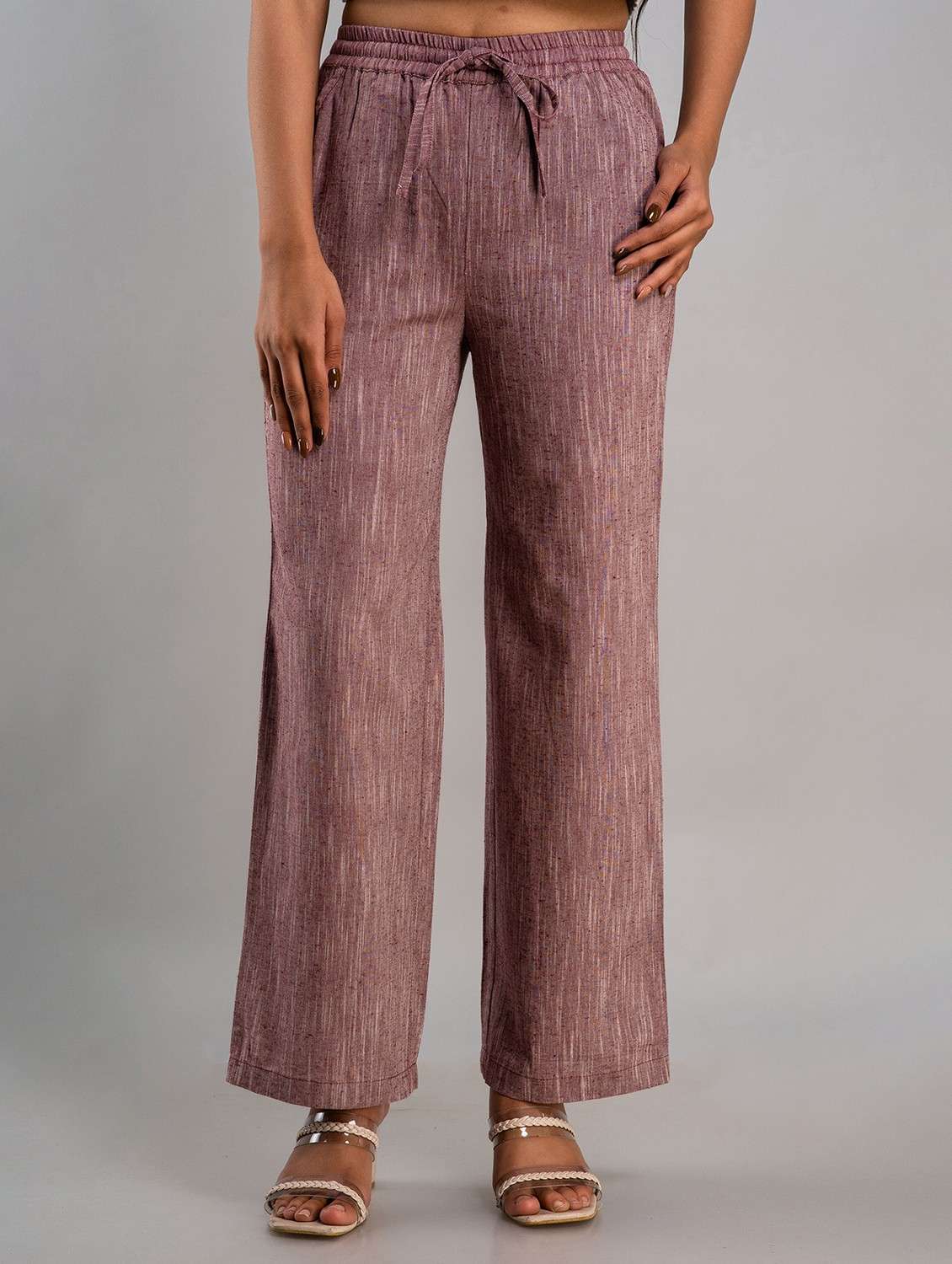 printed wide leg trouser