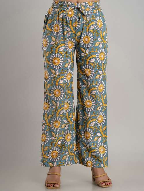 floral printed wide leg trouser - 19847204 -  Standard Image - 0