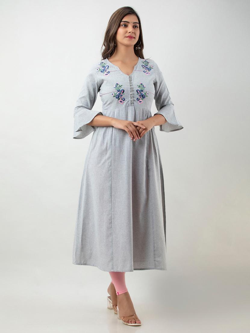 women's flared kurta - 19847219 - Standard Image - 1