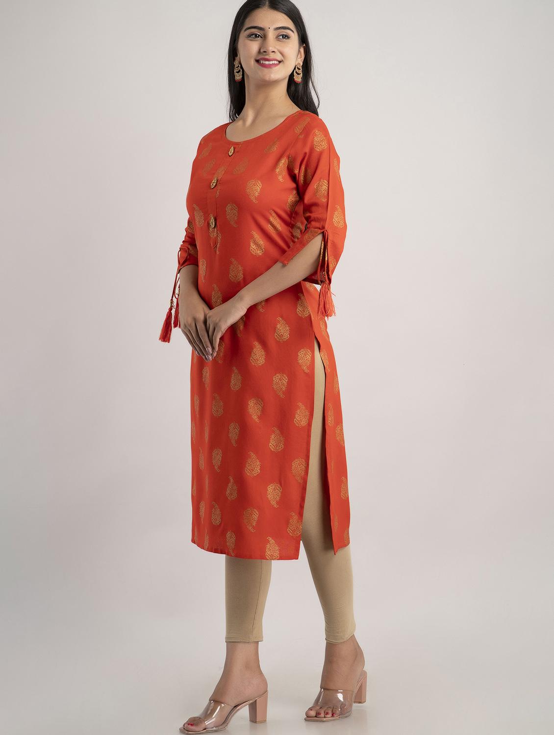 women's straight kurta - 19847293 - Standard Image - 1