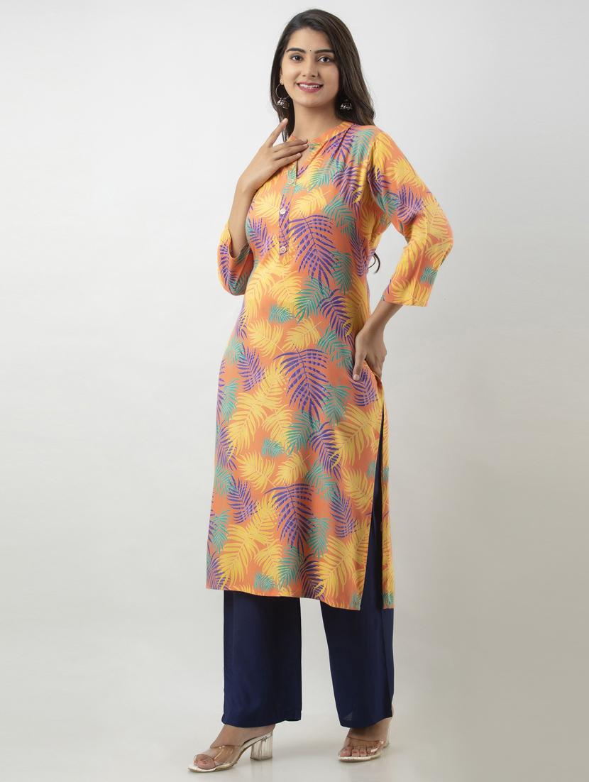 printed kurta palazzo set - 19847434 -  Standard Image - 1