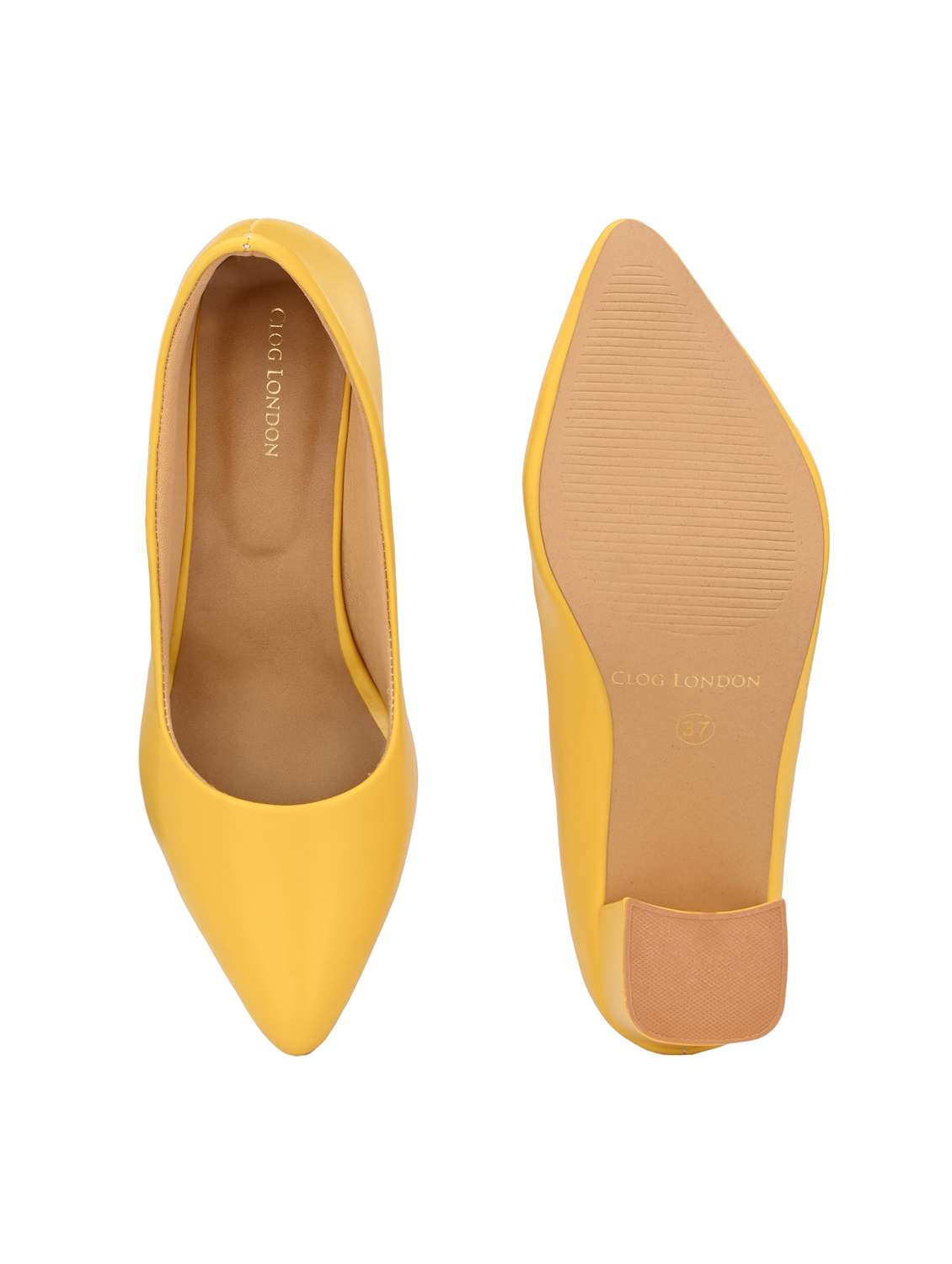 yellow synthetic slip on pumps - 19847458 - Standard Image - 4