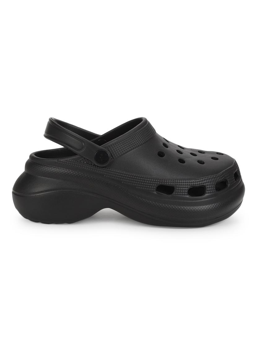 women black solid clogs - 19848011 -  Standard Image - 1