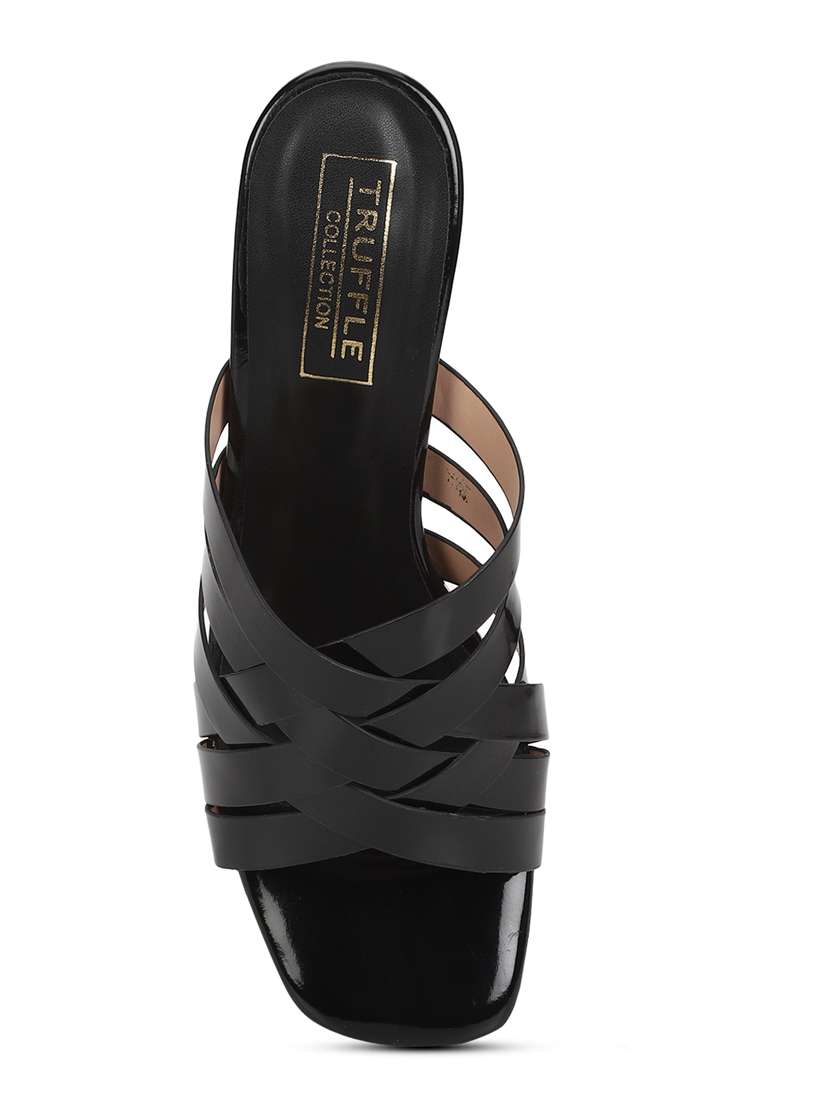 black patent leather mules sandals - 19848028 -  Standard Image - 4