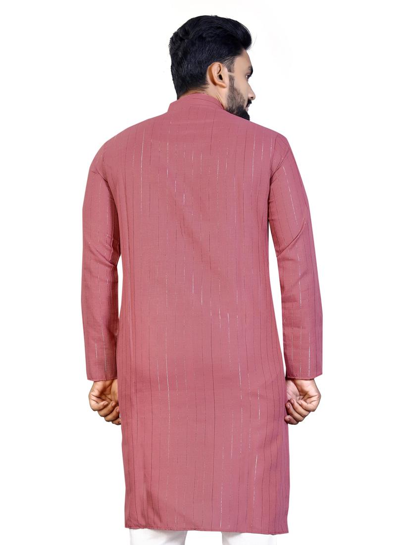 men self design cotton kurta - 19848106 - Standard Image - 1