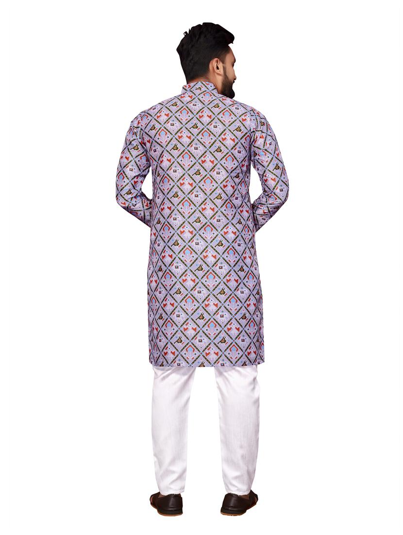 men printed cotton kurta - 19848127 - Standard Image - 1