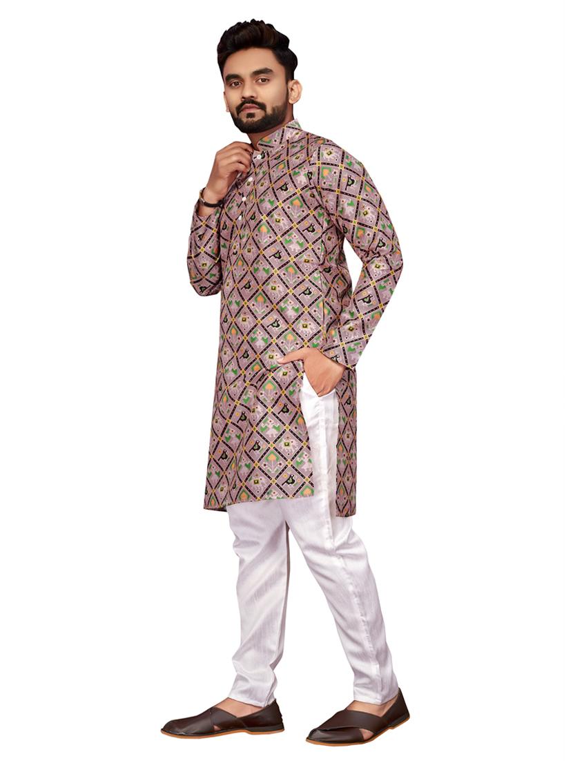 men printed cotton kurta - 19848128 - Standard Image - 1