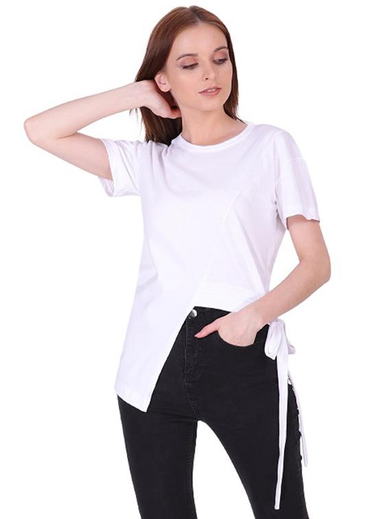 women's asymmetric round neck top - 19848251 - Zoom Image - 0