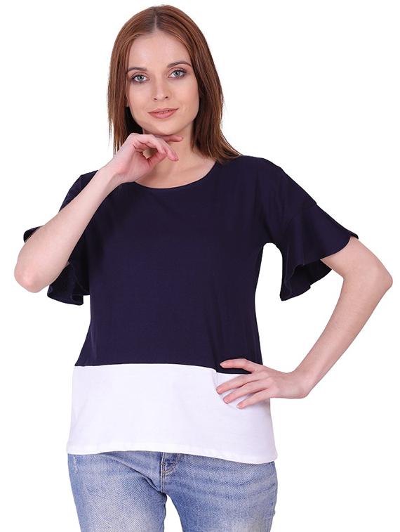 women's straight round neck top - 19848267 - Zoom Image - 0