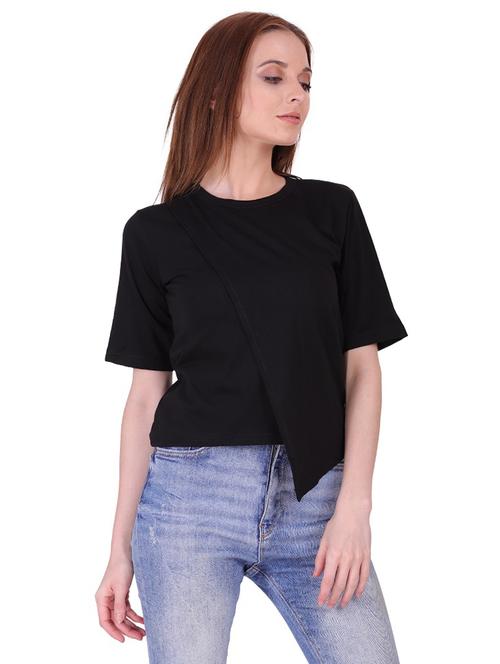 women's solid crew neck top - 19848283 - Standard Image - 0