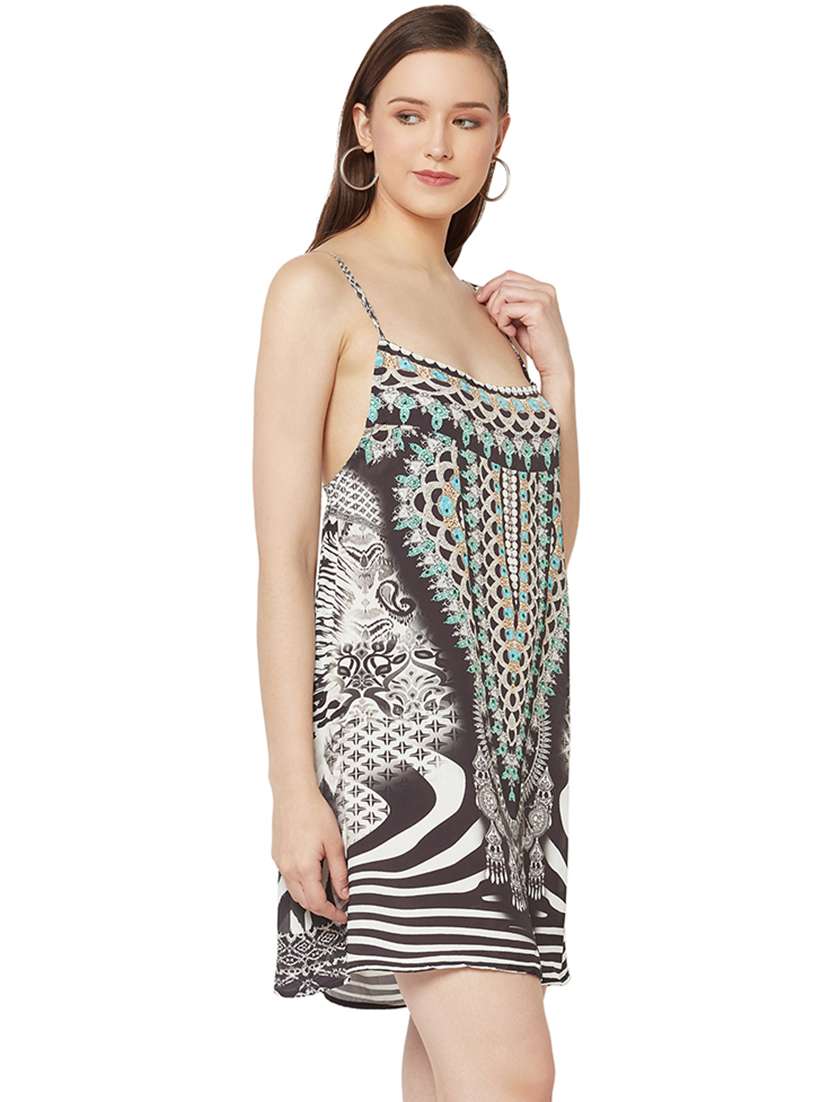 women's fit & flare abstract dress - 19848440 -  Standard Image - 1