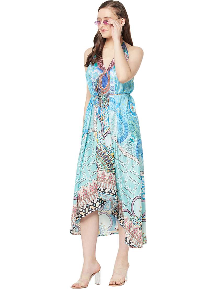 women's high low abstract dress - 19848451 -  Standard Image - 1